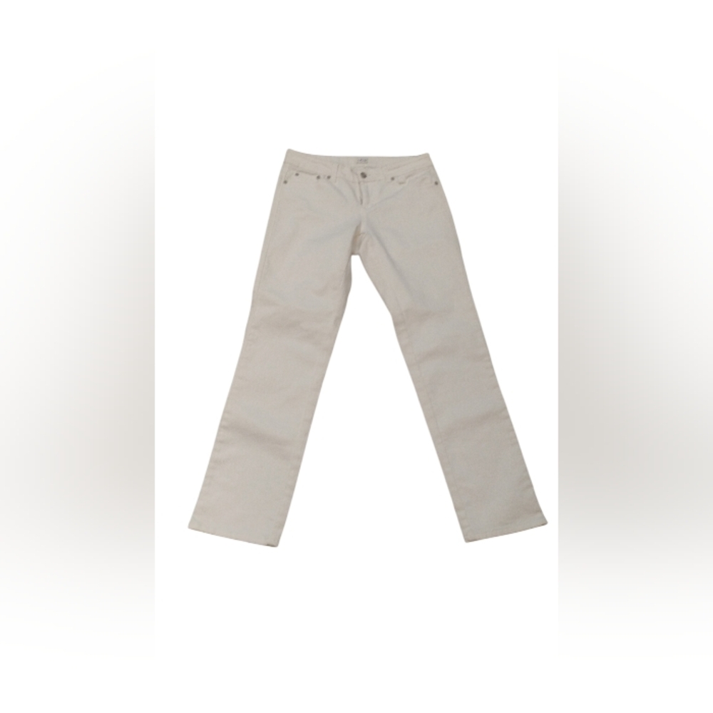 Cache Women's White Denim Jeans W Embroidery SZ 6